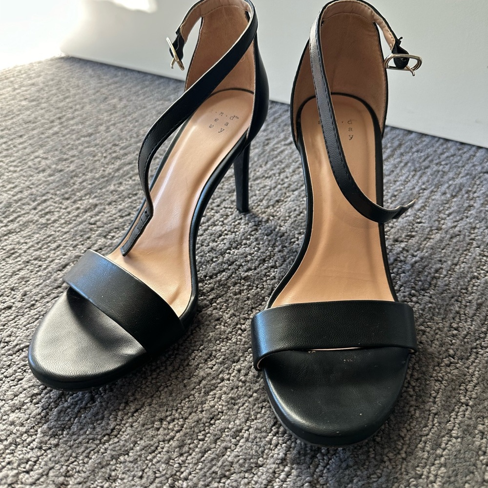 Black Strappy Heels